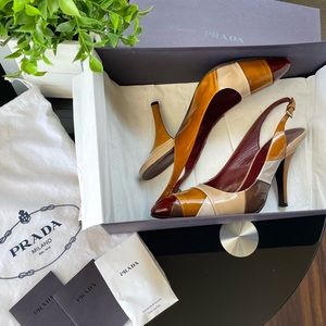Prada Brown Tone Heels